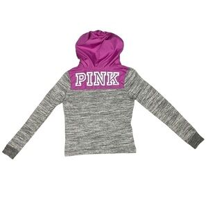 𝅺victoria’s Secret PINK Quarter Zip Hooded Pullover